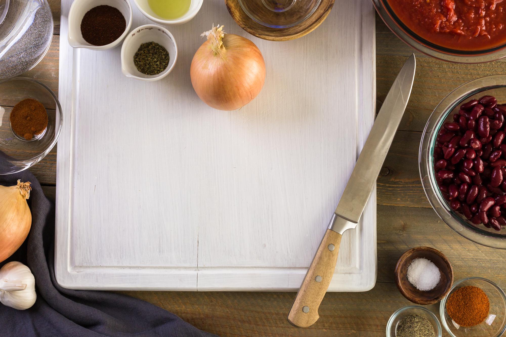 Selection of workshop tools and menu notes